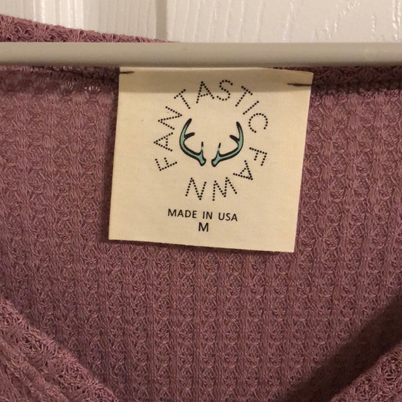 NWT Mauve Front tie Sweater - Picture 3 of 4